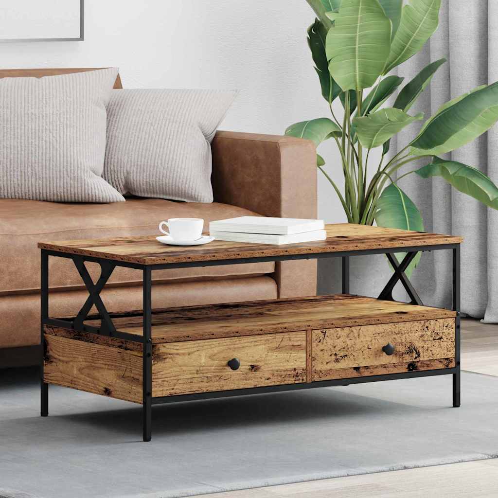 Mesa De Centro Madera De Ingeniería 100X51X45 Cm