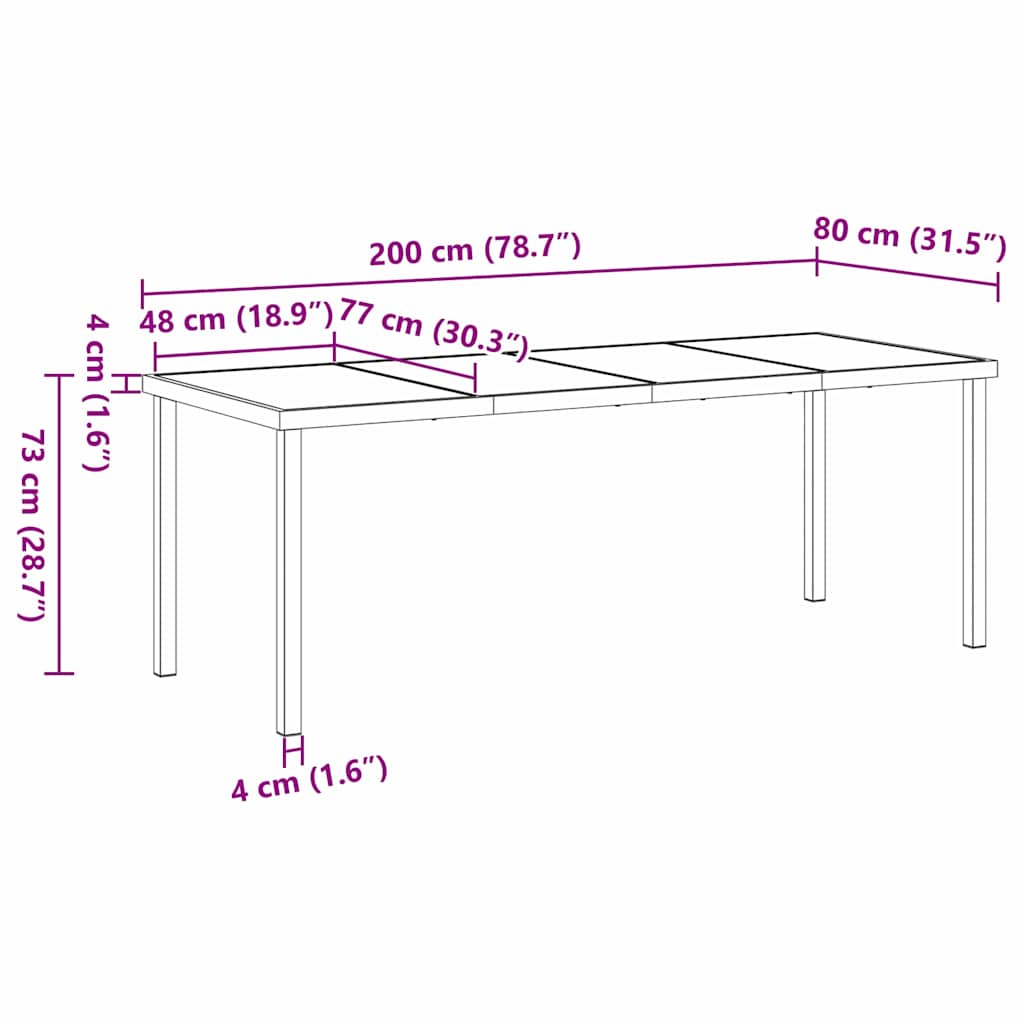 Conjunto De Comedor De Jardín 7 Pcs Antracita
