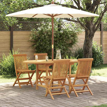 Conjunto De Comedor De Jardín 7 Pcs Marrón