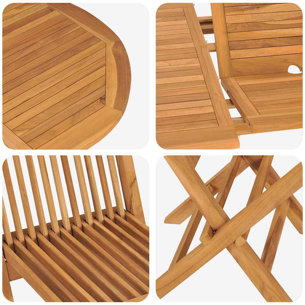 Conjunto De Comedor De Jardín 7 Pcs Marrón