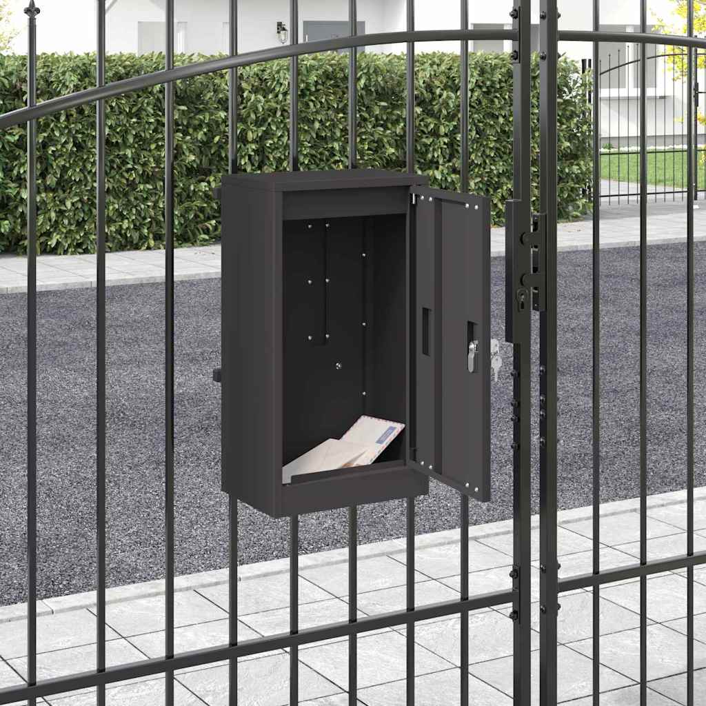 Buzón Con Puerta Oxidado 30 X 20 X 55 Cm Acero Autopatinable