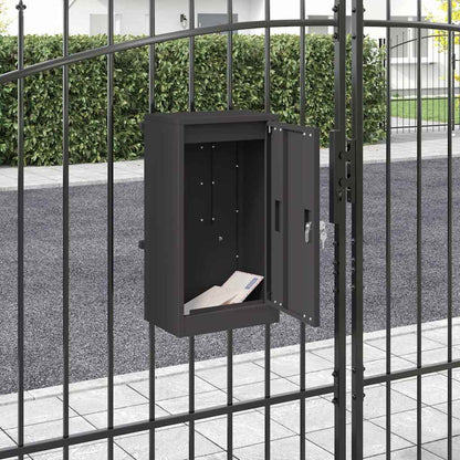 Buzón Con Puerta Oxidado 30 X 20 X 55 Cm Acero Autopatinable