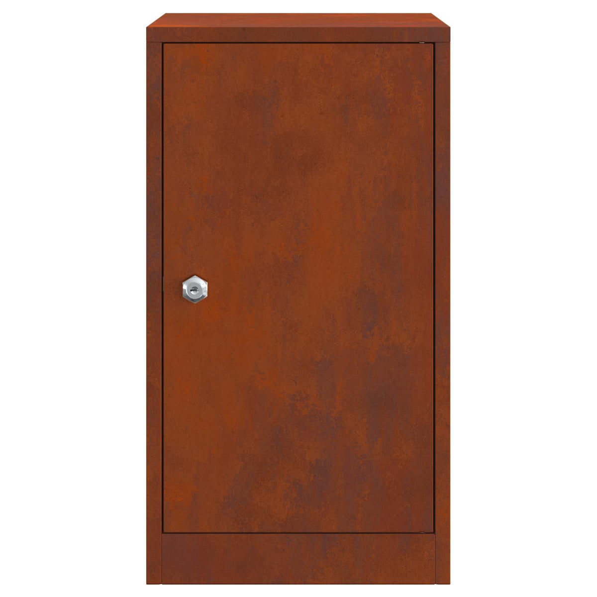 Buzón Con Puerta Oxidado 30 X 20 X 55 Cm Acero Autopatinable