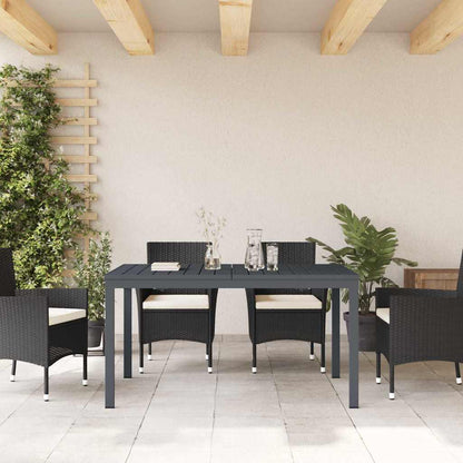 Mesa De Cena Exterior Plegable Antracita 210 X 90 X 73 Cm Acero