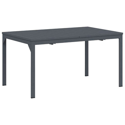 Mesa De Cena Exterior Plegable Antracita 210 X 90 X 73 Cm Acero