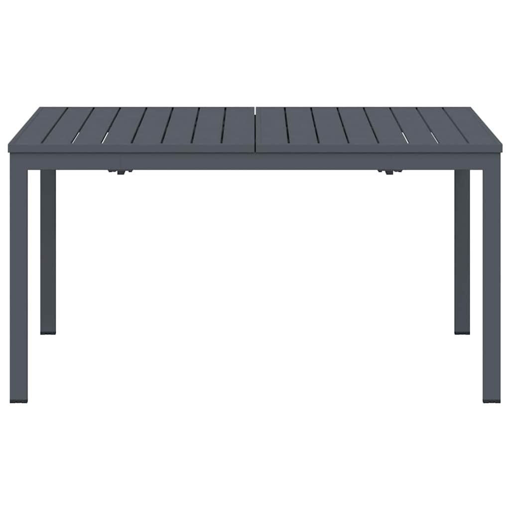 Mesa De Cena Exterior Plegable Antracita 210 X 90 X 73 Cm Acero