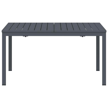 Mesa De Cena Exterior Plegable Antracita 210 X 90 X 73 Cm Acero