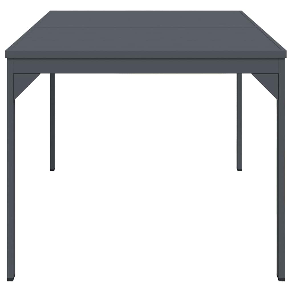 Mesa De Cena Exterior Plegable Antracita 210 X 90 X 73 Cm Acero