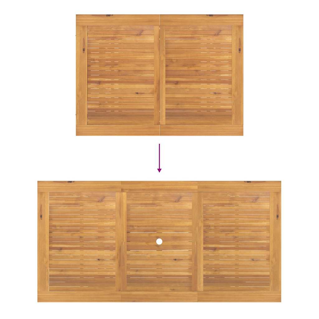 Conjunto De Comedor De Jardín 7 Pcs Marrón