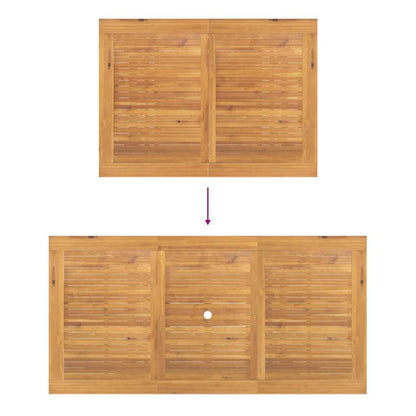 Conjunto De Comedor De Jardín 7 Pcs Marrón