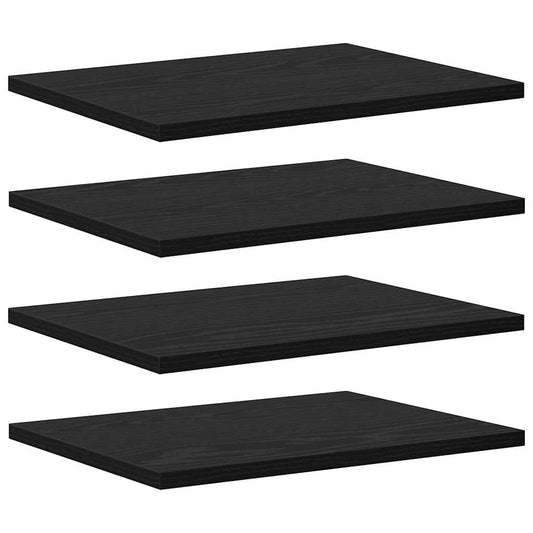 Tablero De Estantería 4 Pcs Negro