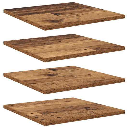 Tablero De Estantería 4 Pcs Marrón
