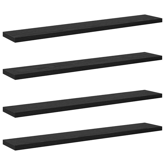 Tablero De Estantería 4 Pcs Negro