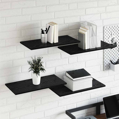 Tablero De Estantería 4 Pcs Negro