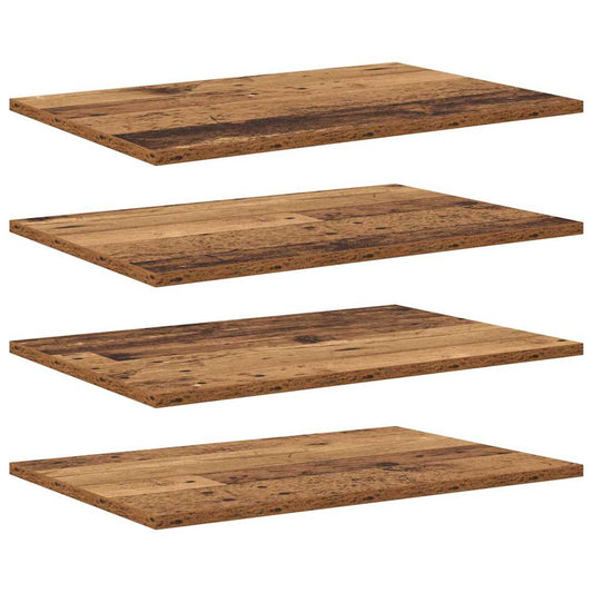 Tablero De Estantería 4 Pcs Marrón