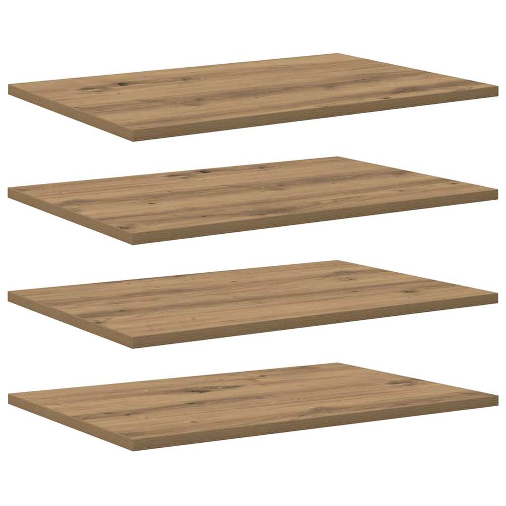 Tablero De Estantería 4 Pcs Marrón