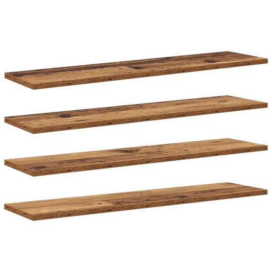 Tablero De Estantería 4 Pcs Marrón