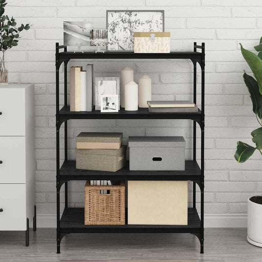 Tablero De Estantería 4 Pcs Negro