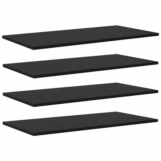 Tablero De Estantería 4 Pcs Negro