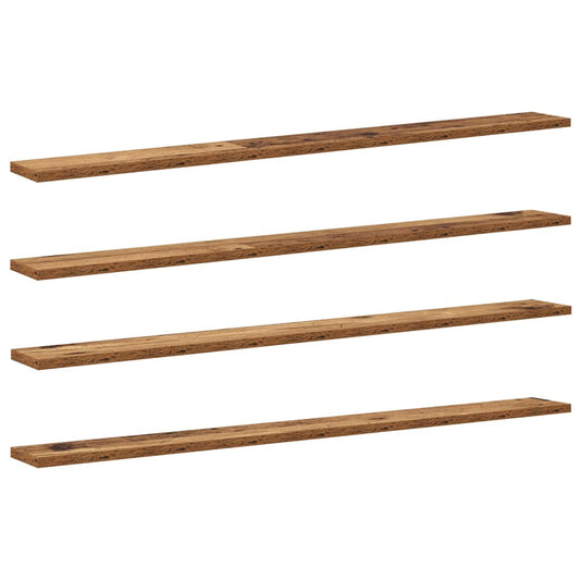 Tablero De Estantería 4 Pcs Marrón