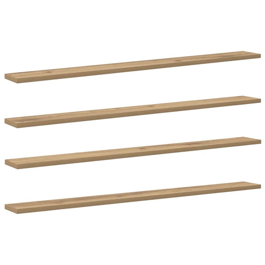Tablero De Estantería 4 Pcs Marrón