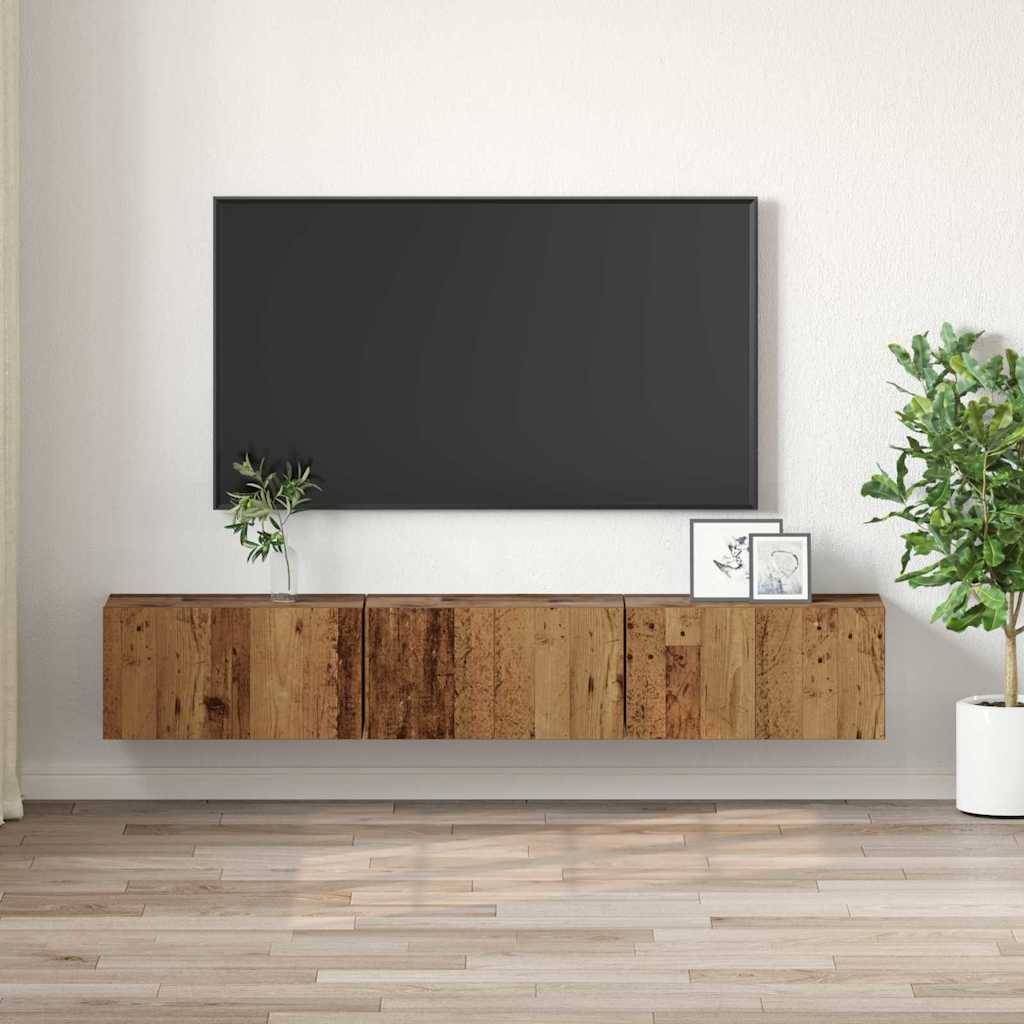 Conjunto De Mueble De Tv 3 Pcs Marrón 60 X 30 X 30 Cm