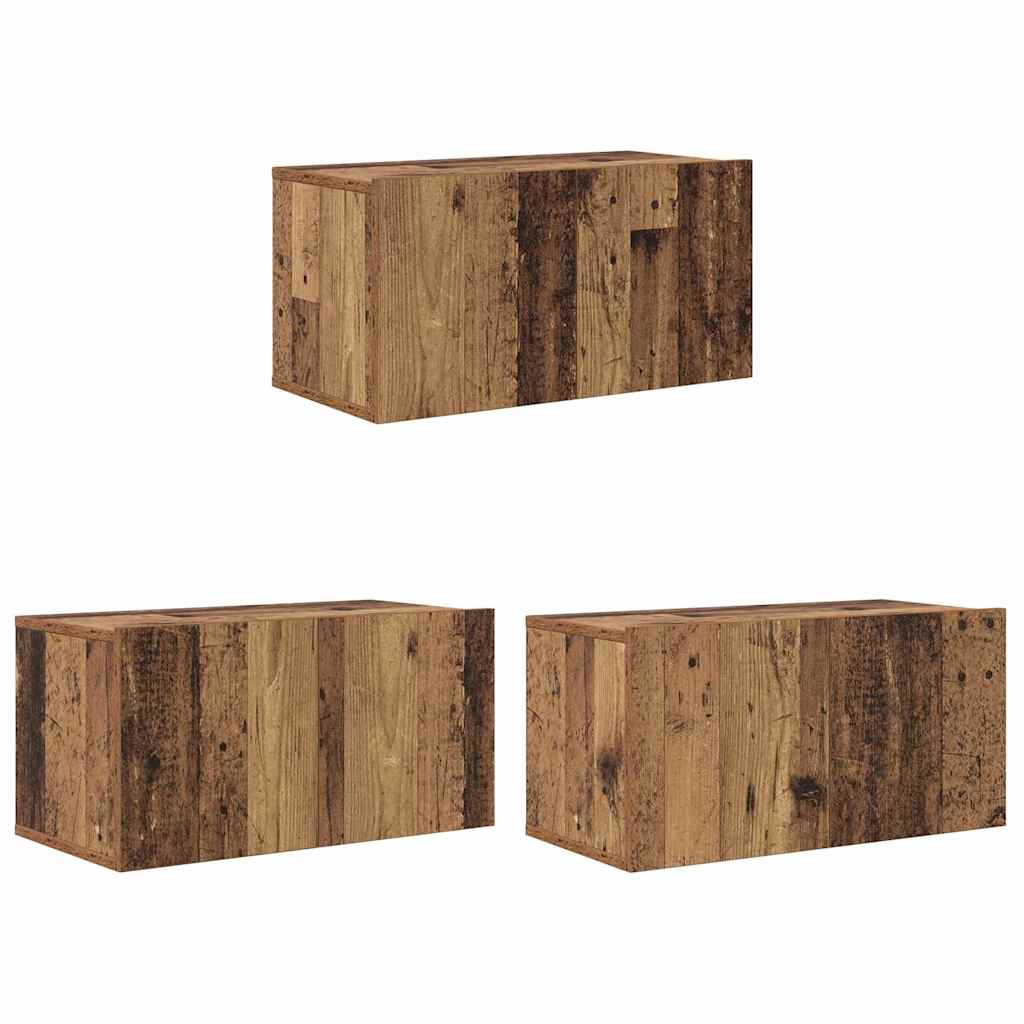 Conjunto De Mueble De Tv 3 Pcs Marrón 60 X 30 X 30 Cm