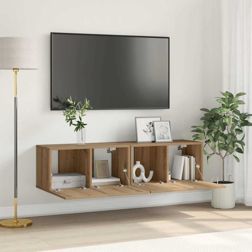 Conjunto De Mueble De Tv 2 Pcs Marrón 60 X 30 X 30 Cm