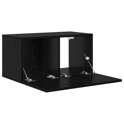 Conjunto De Mueble De Tv 2 Pcs Negro 60 X 30 X 30 Cm