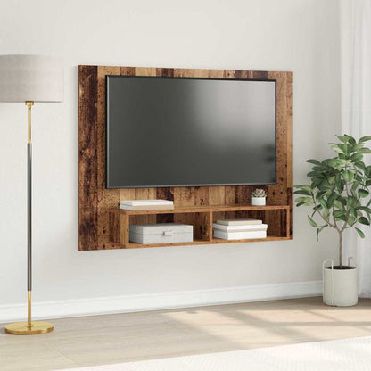 Conjunto De Mueble De Tv Madera Envejecida 120 X 23,5 X 90 Cm
