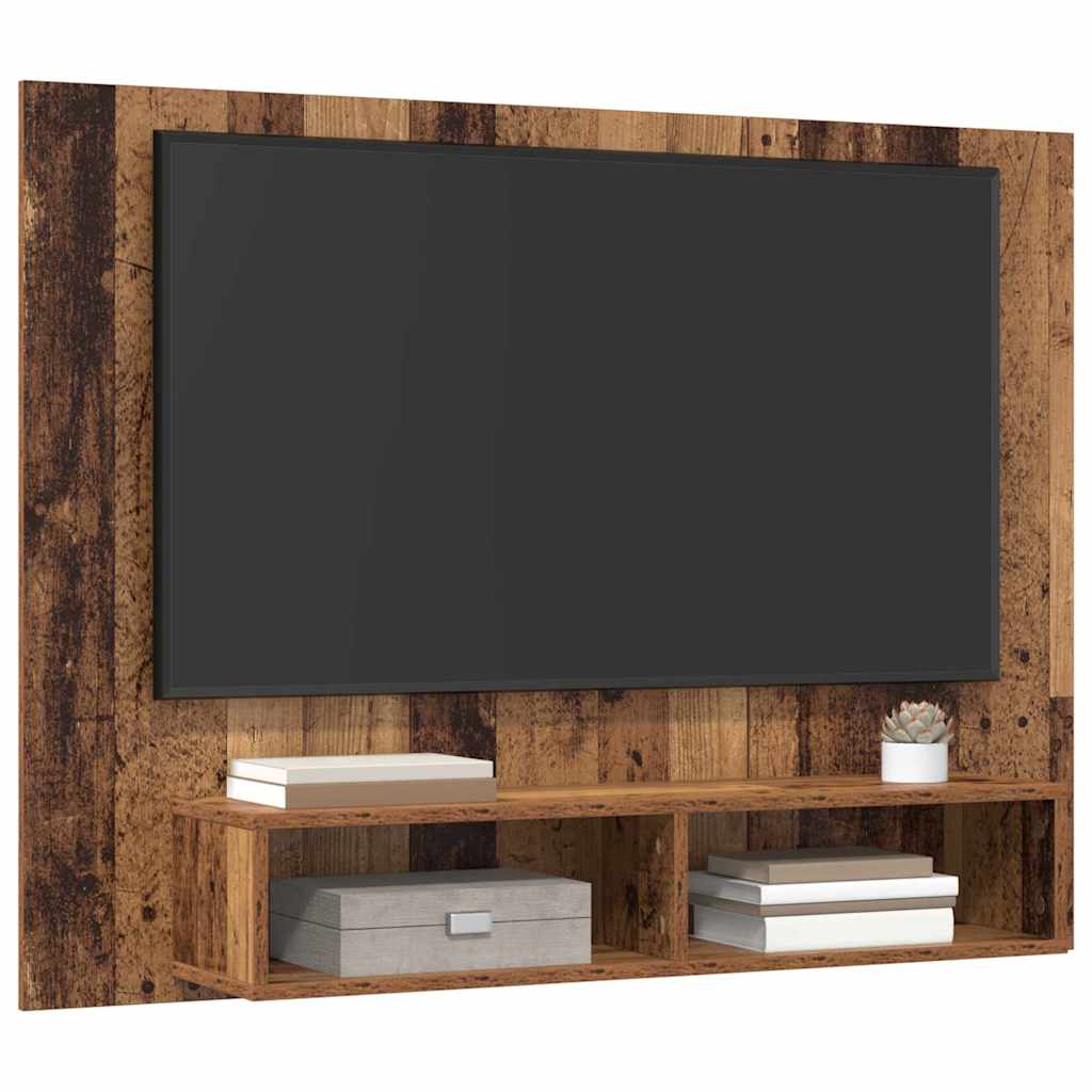 Conjunto De Mueble De Tv Madera Envejecida 120 X 23,5 X 90 Cm