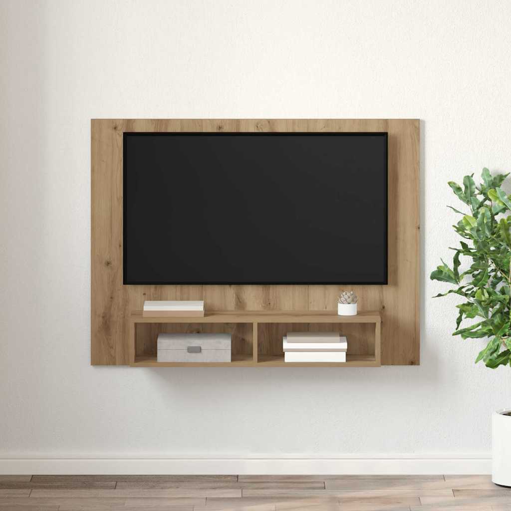 Conjunto De Mueble De Tv Roble Artesanal 120 X 23,5 X 90 Cm