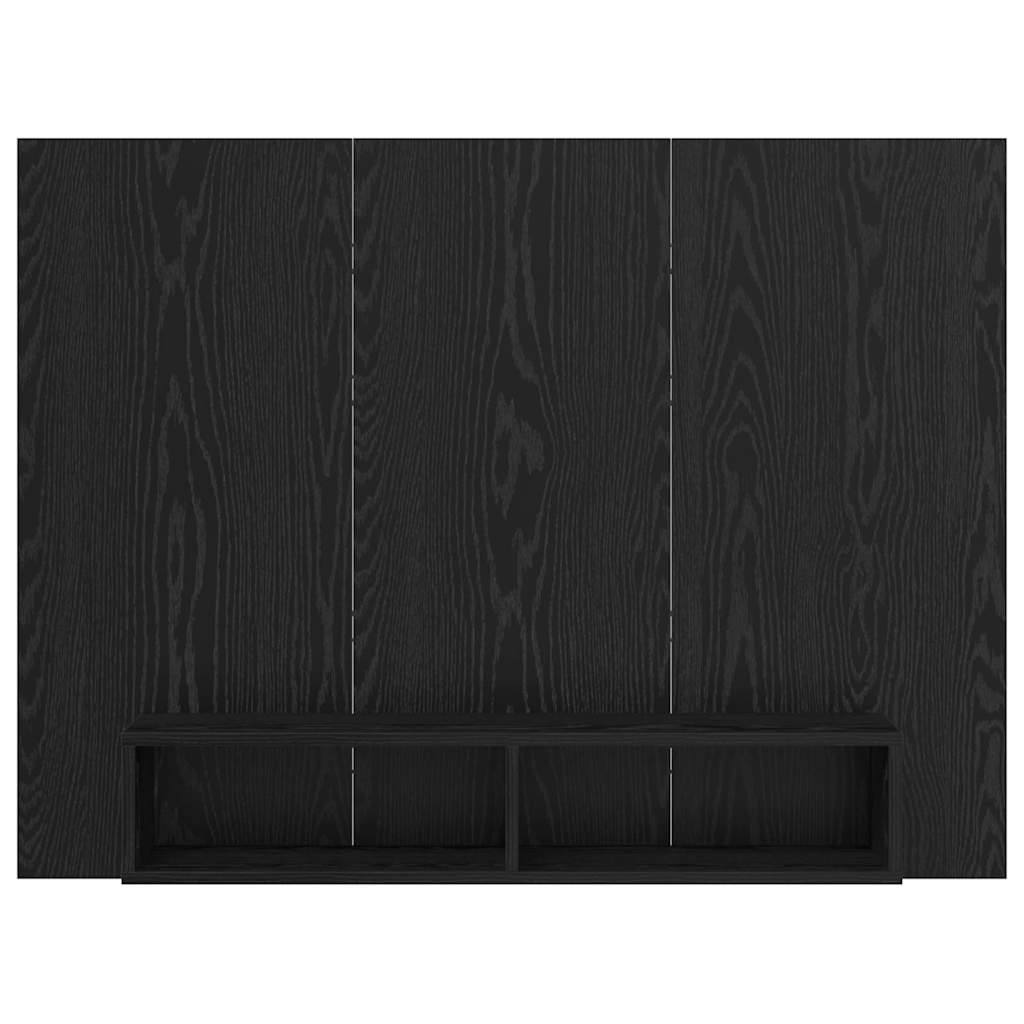Conjunto De Mueble De Tv Roble Negro 120 X 23,5 X 90 Cm