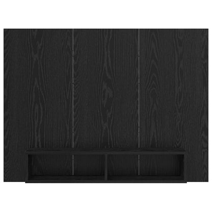 Conjunto De Mueble De Tv Roble Negro 120 X 23,5 X 90 Cm