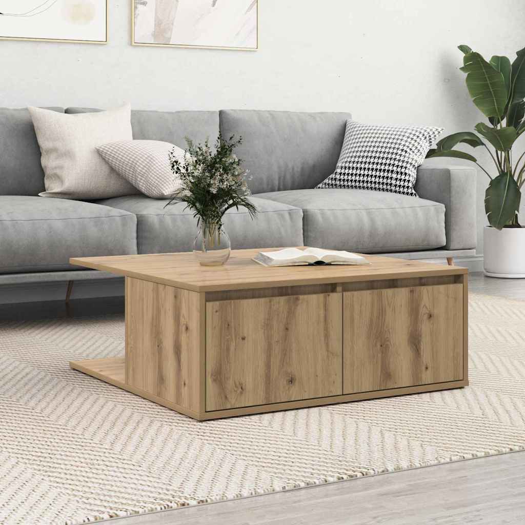 Mesa De Centro Madera Contrachapada 80X80X31 Cm