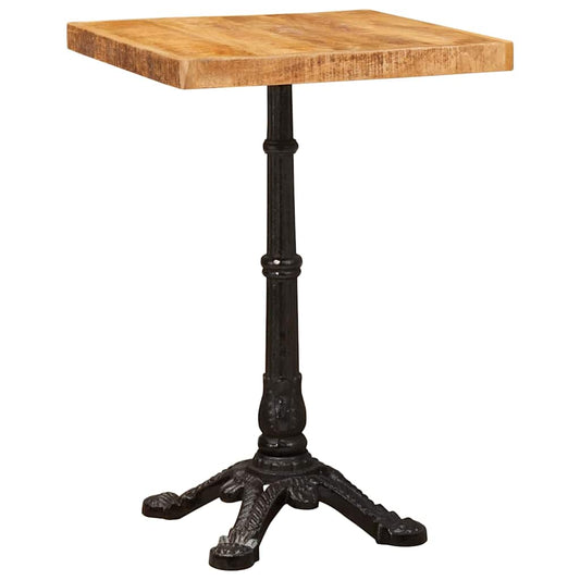 Mesa De Bistró Madera De Mango Maciza Marrón