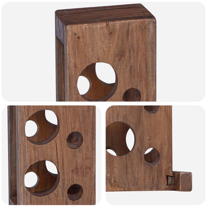 Estante Madera De Caoba Sólida Marrón