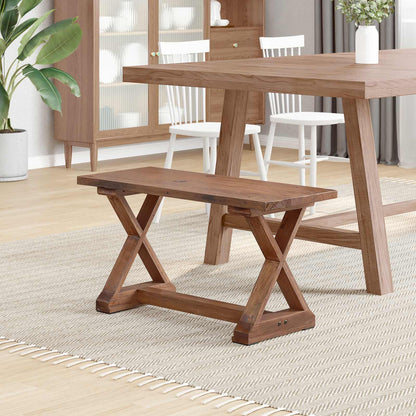Banco Natural 85 X 35 X 46 Cm Madera Maciza Recuperada