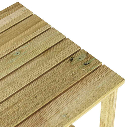 Mesa Natural 40 X 40 X 36 Cm Madera De Pino Impregnada