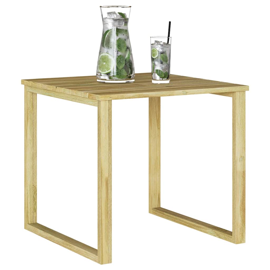 Mesa Natural 50,5 X 50 X 46 Cm Madera De Pino Impregnada