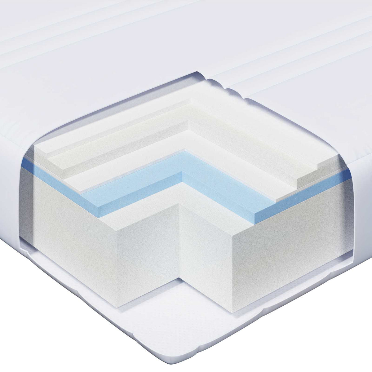 Colchón De Espuma Extendible 80 X 200 Cm Blanco