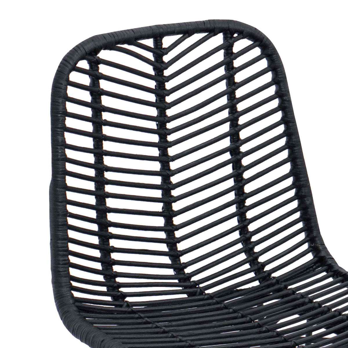 Silla De Bar 2 Uds. 44 X 53 X 111 Cm Ratan E Hierro