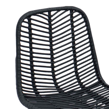 Silla De Bar 2 Uds. 44 X 53 X 111 Cm Ratan E Hierro