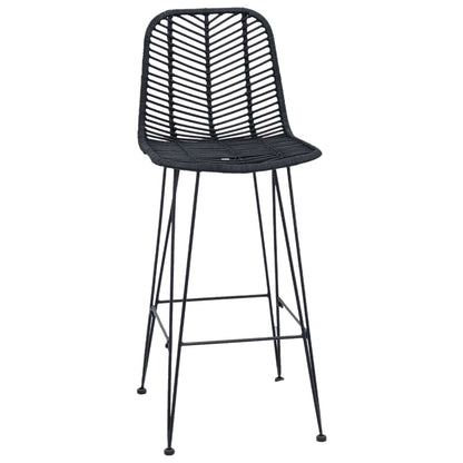 Silla De Bar 2 Uds. 44 X 53 X 111 Cm Ratan E Hierro