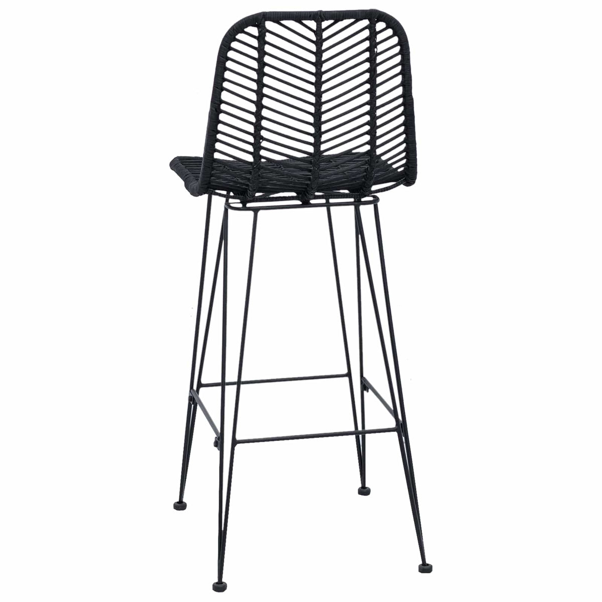 Silla De Bar 2 Uds. 44 X 53 X 111 Cm Ratan E Hierro