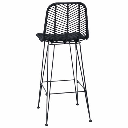 Silla De Bar 2 Uds. 44 X 53 X 111 Cm Ratan E Hierro