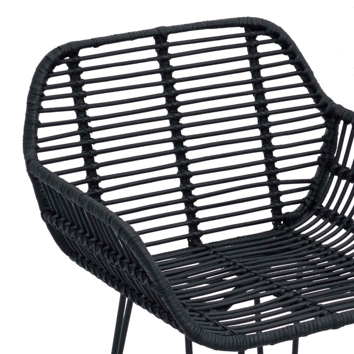 Silla De Bar 2 Uds. Ratan E Hierro