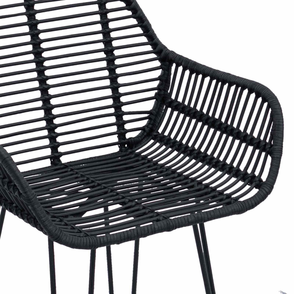 Silla De Bar 2 Uds. Ratan E Hierro