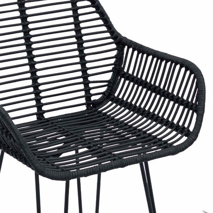 Silla De Bar 2 Uds. Ratan E Hierro