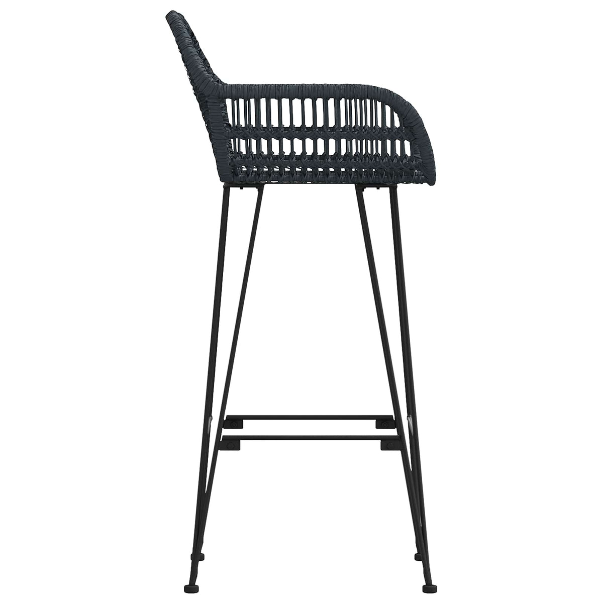 Silla De Bar 2 Uds. Ratan E Hierro